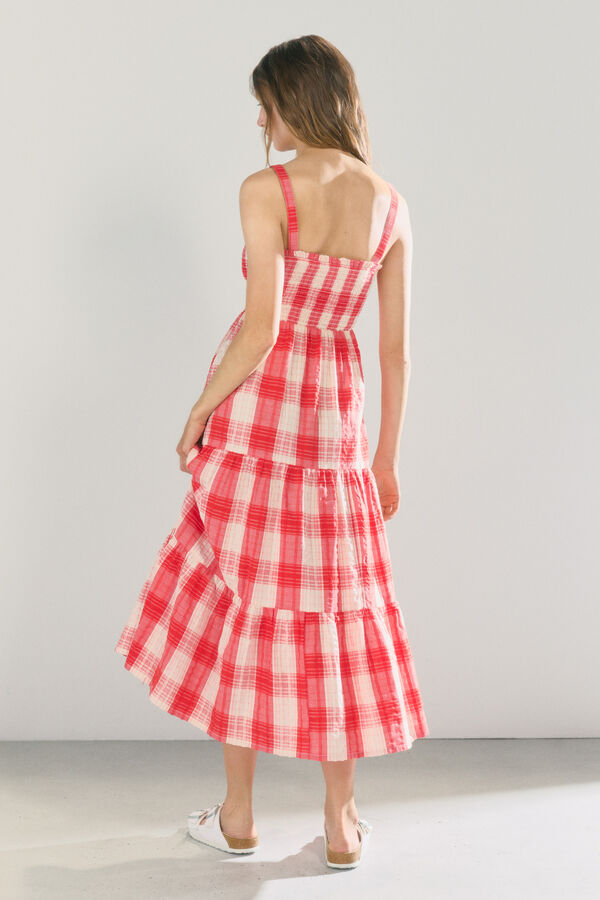 High Spirits Gingham Dress rojo