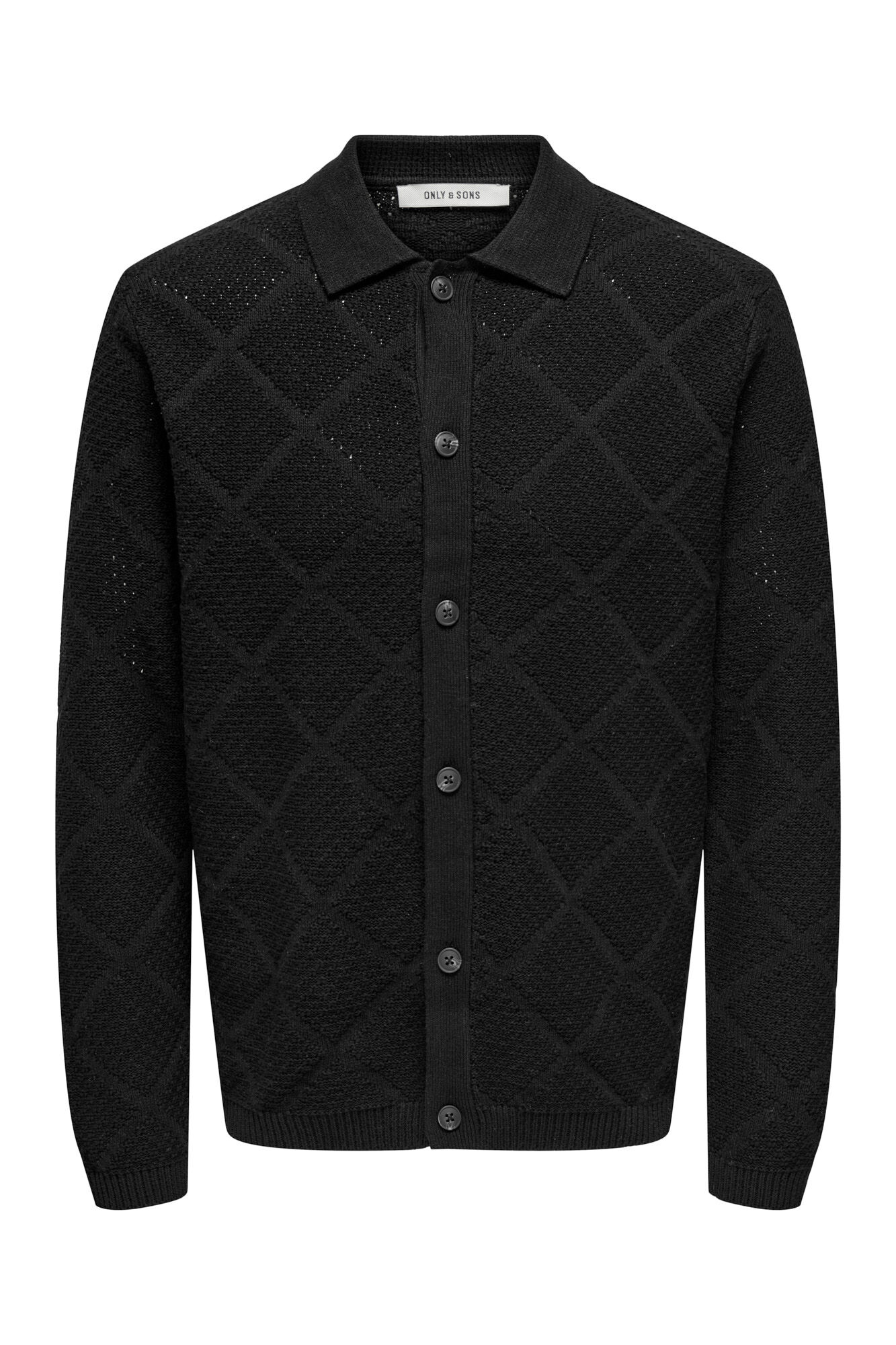 Only & Sons Casaco de malha com fecho de bot&atilde;o