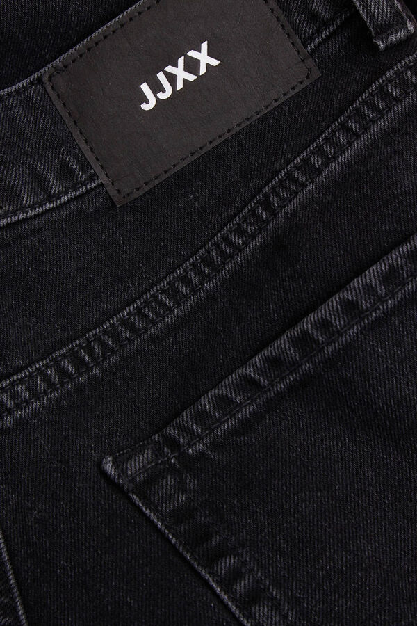 Springfield Jeans bootcut pretas de corte alto preto