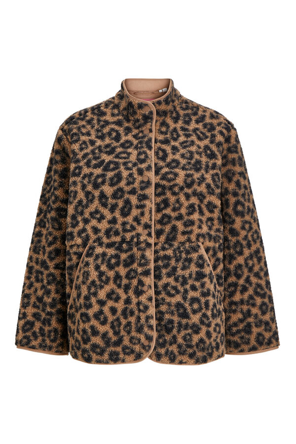 Jack & Jones Chaqueta teddy leopardo tostado