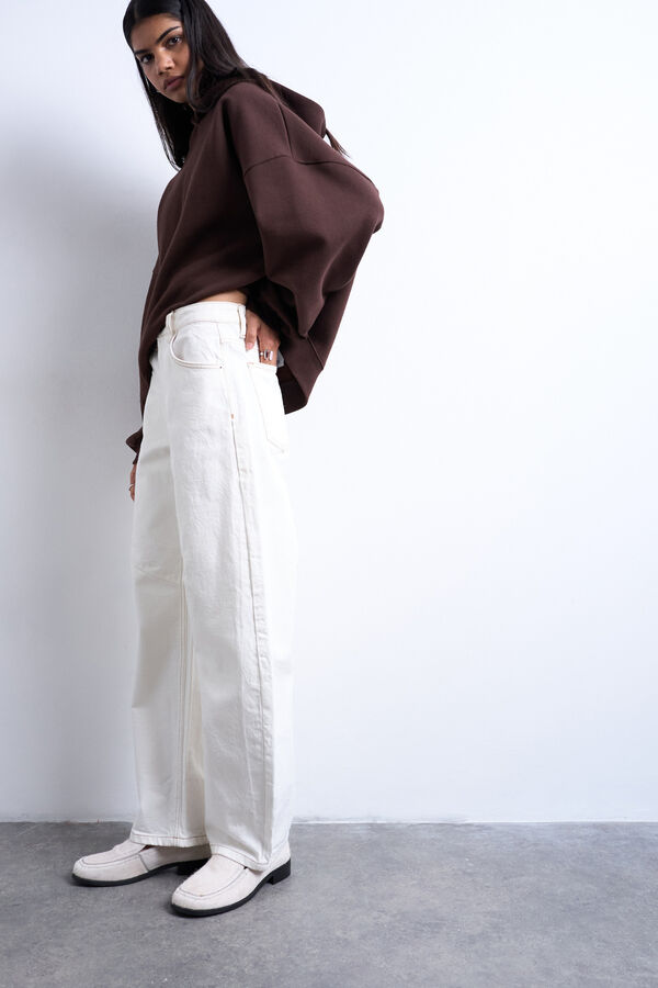 Topshop Barrel fit jeans white