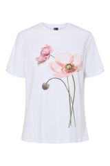 Pieces Front print short sleeve T-shirt white