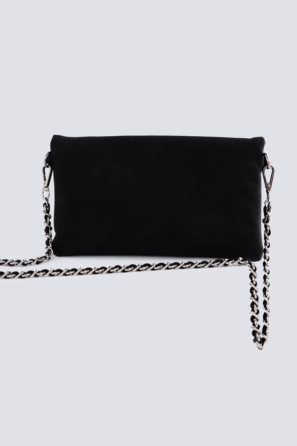 Springfield Faux suede star crossbody black
