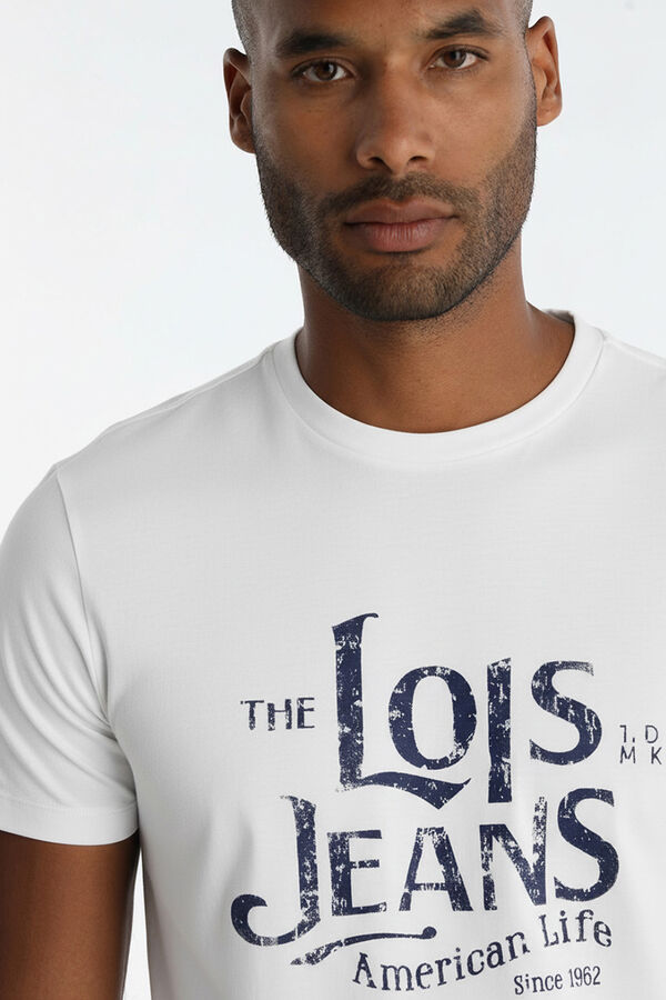 Lois T-shirt de manga curta gr&aacute;fica branco