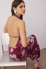 Trendyol Vestido espalda abierta estampado estampado