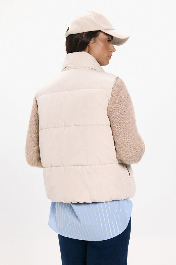 JDY Chaleco acolchado gris