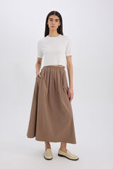 DeFacto Pleated maxi skirt nude