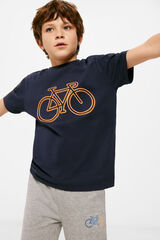 Springfield Biciklimintás póló fiúknak kék