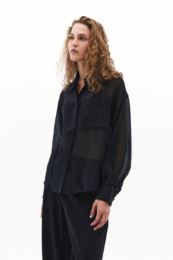 Oxxo Camisa de mangas abullonadas negro