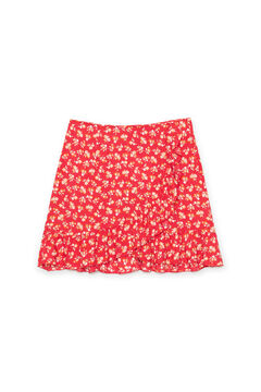 Springfield Printed mini wrap skirt royal red