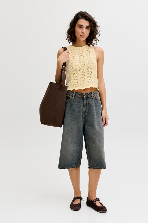 Jack & Jones Top de malha rendada estampado