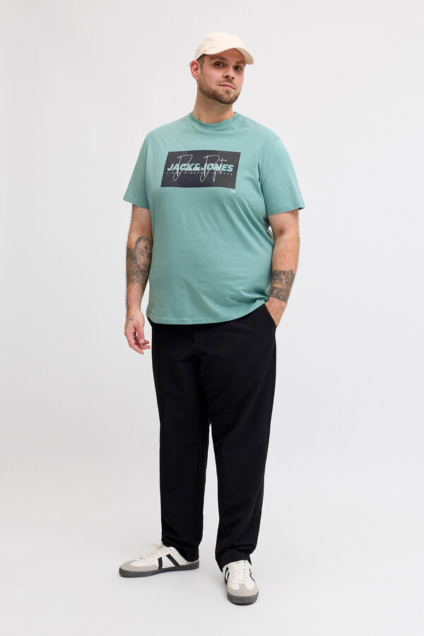 Jack & Jones PLUS Short-sleeved logo T-shirt blue