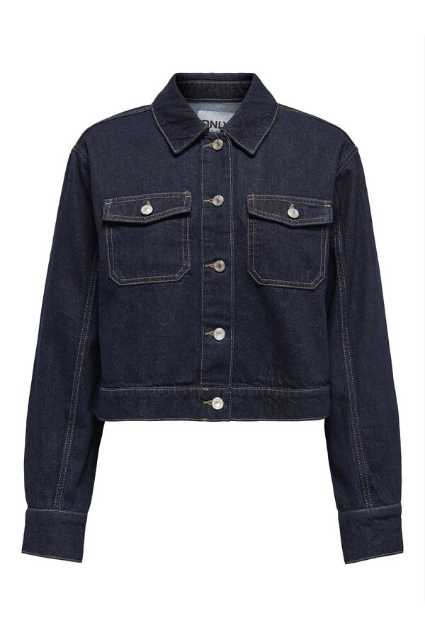 Only Denim jacket with pockets blue