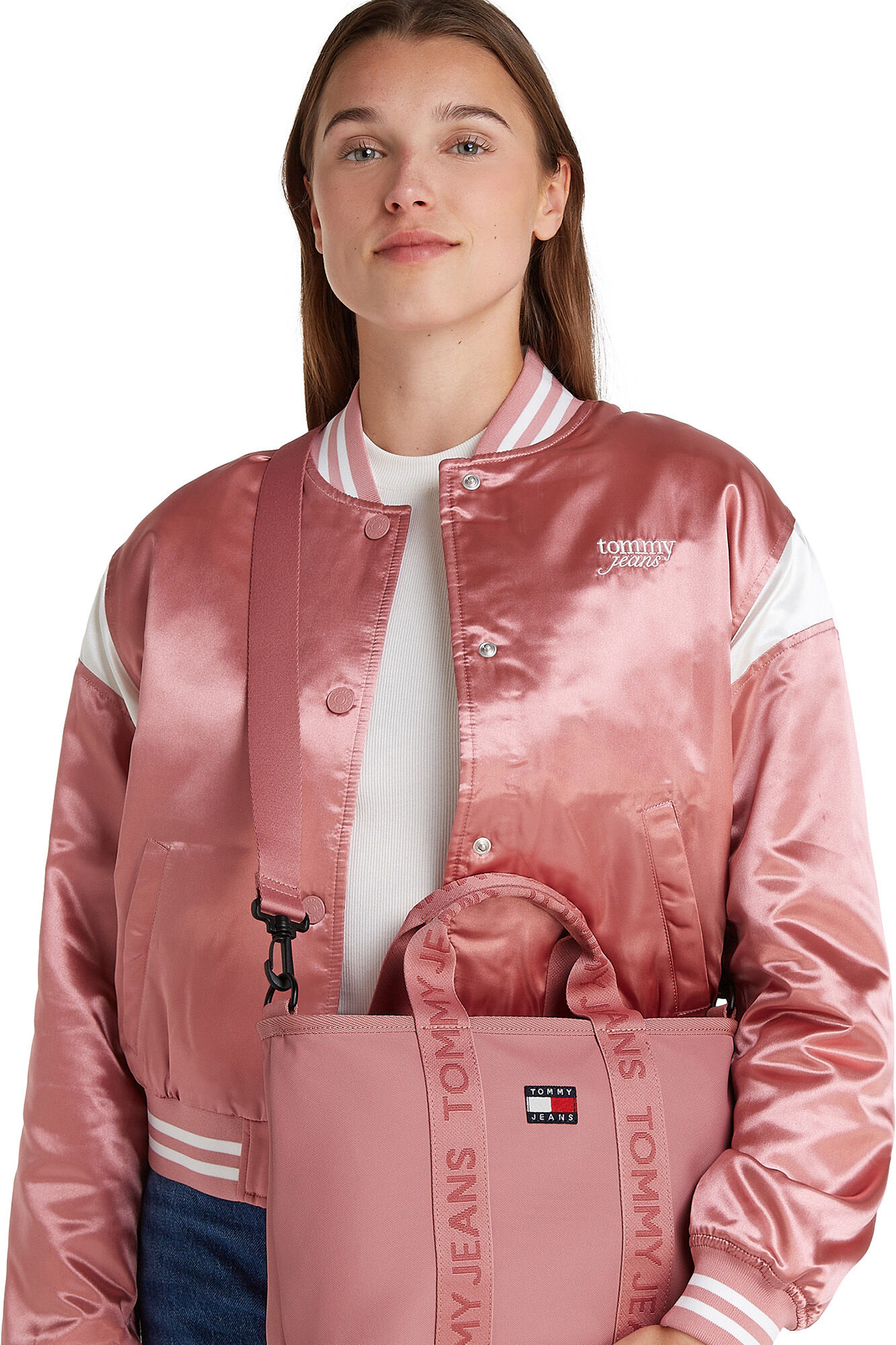 Tommy Jeans Bolso de mujer estilo mini tote en color rosa de Tommy Jeans.