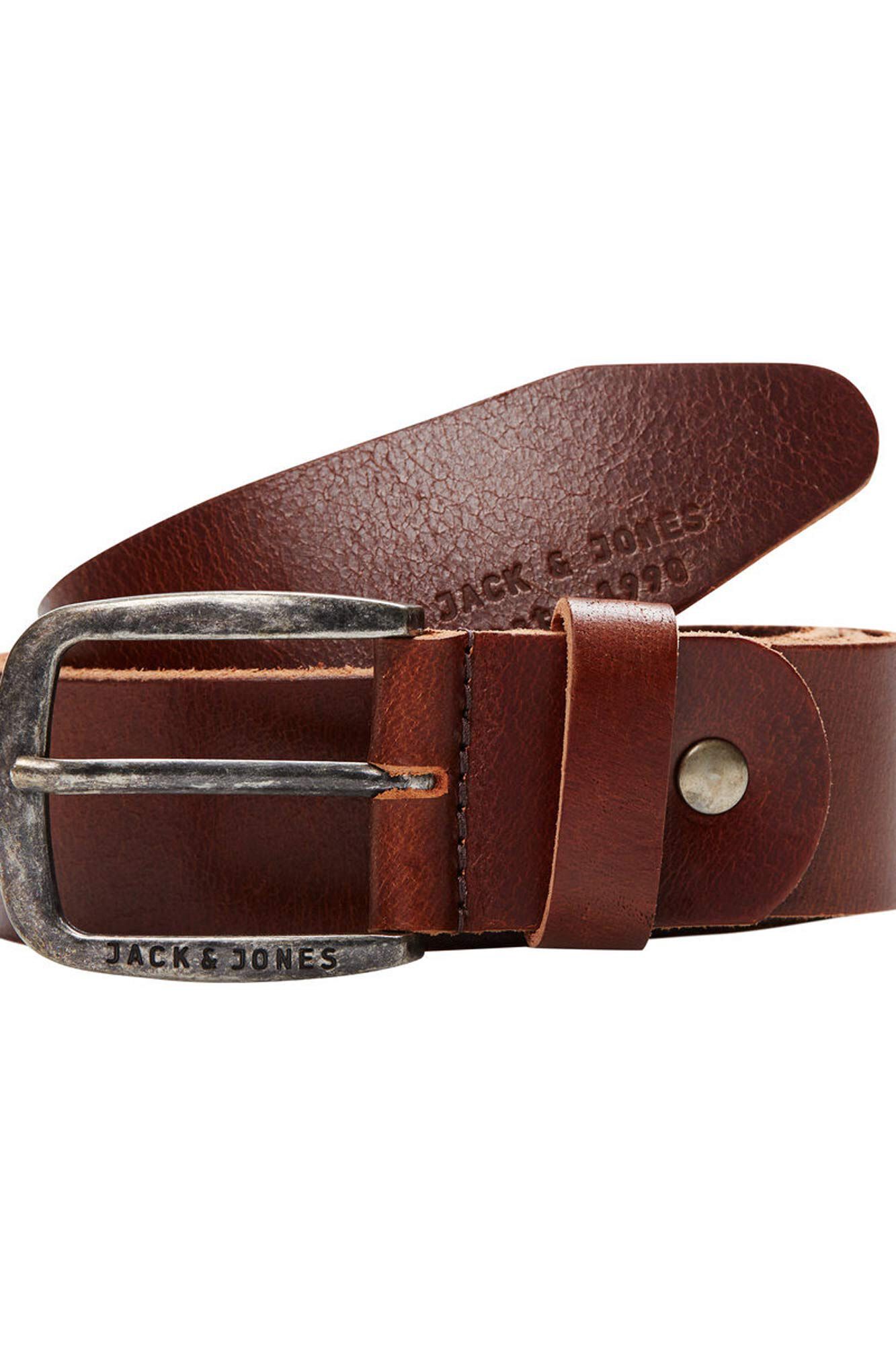 Jack & Jones Cintur&oacute;n piel hebilla met&aacute;lica