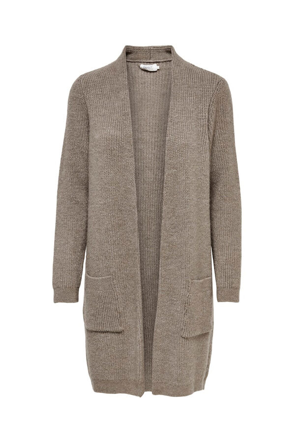 Only Midi cardigan with pockets nude