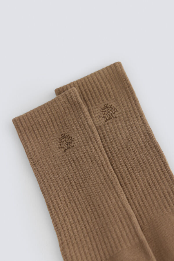 Springfield Calcet&iacute;n largo monocolor beige