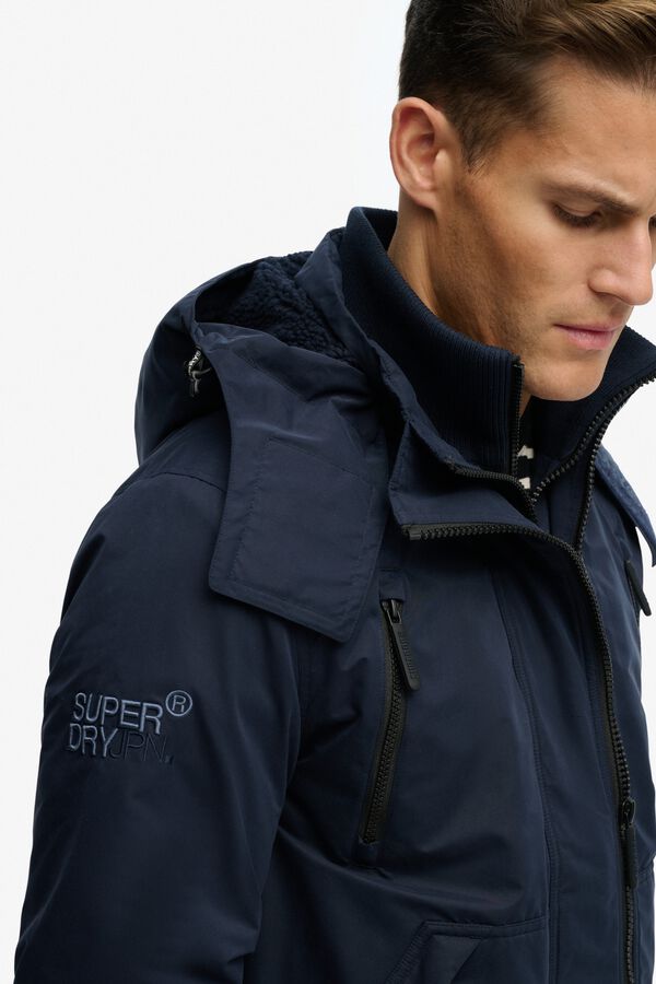 Superdry Hooded windbreaker jacket blue