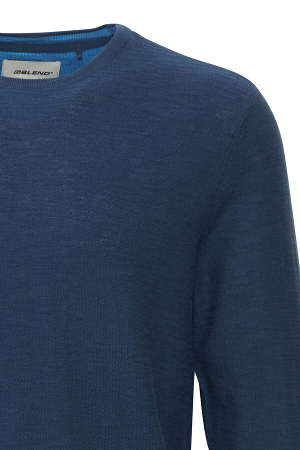 Springfield Round neck jersey-knit jumper  tamno plava