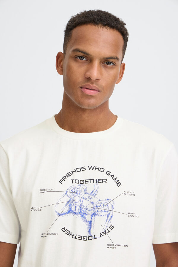 Blend Short-Sleeve T-Shirt blanc