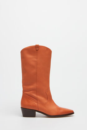 Springfield Leather Cowboy Boots orange