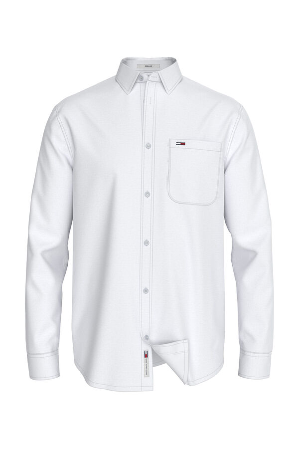 Springfield Camisa con lino Tommy Jeans blanco