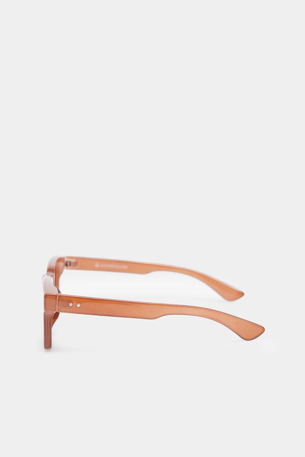 Springfield Sonnenbrille aus Celluloseacetat, quadratisches Gestell tan
