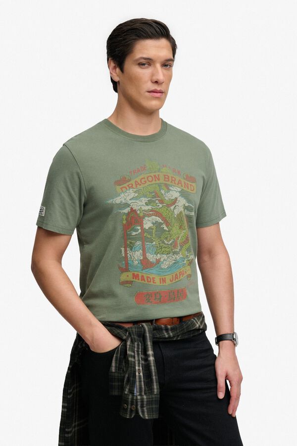 Superdry Japanese print short-sleeved T-shirt printed