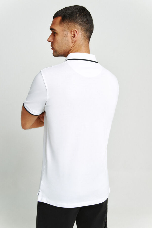 Jack & Jones Plain short sleeve polo shirt white