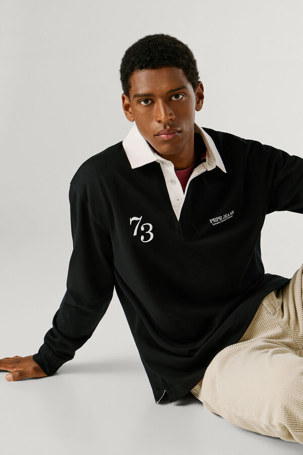 Pepe Jeans  Long-sleeved polo shirt black