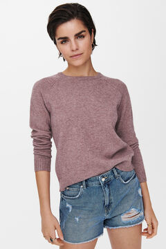 Only Camisola liso de gola redonda