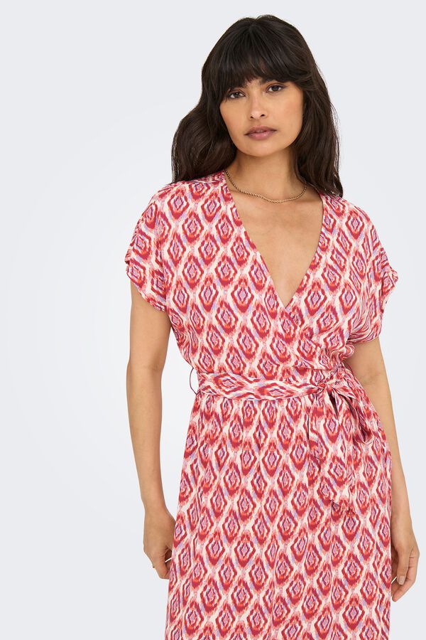 Only Shirt midi dress burgundy