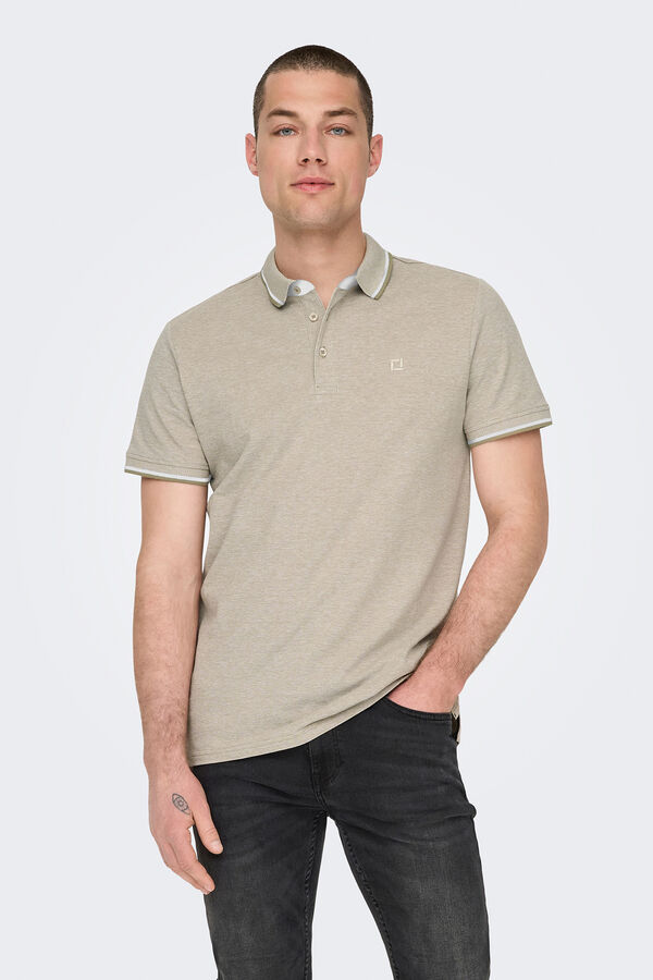Only & Sons Short-sleeved polo shirt grey