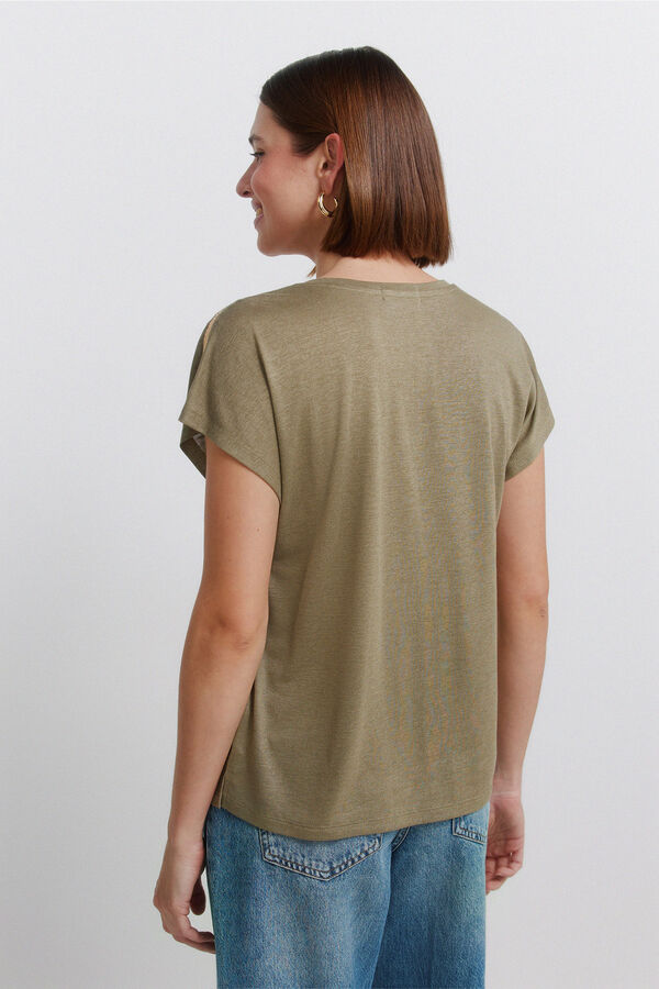 Springfield Batwing sleeve T-shirt beige