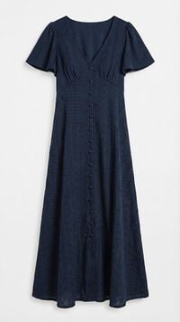 Springfield Embroidered Swiss midi dress