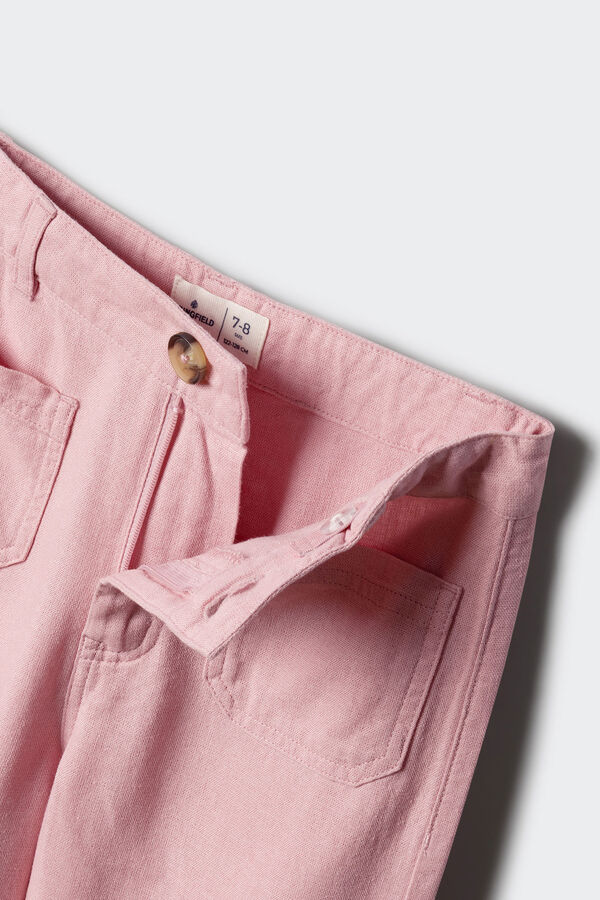 Springfield Kids Pantal&oacute;n culotte lino rosa