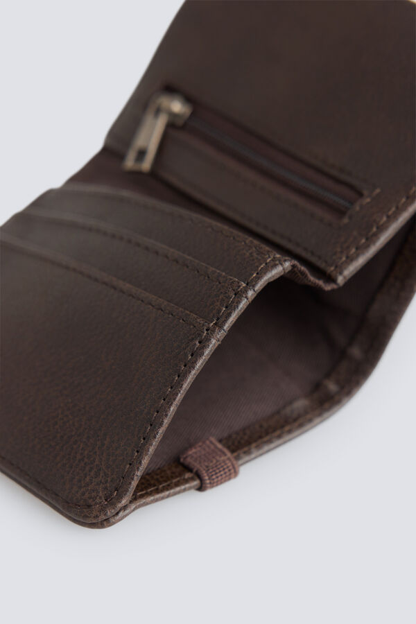 Springfield Brown faux leather wallet nude