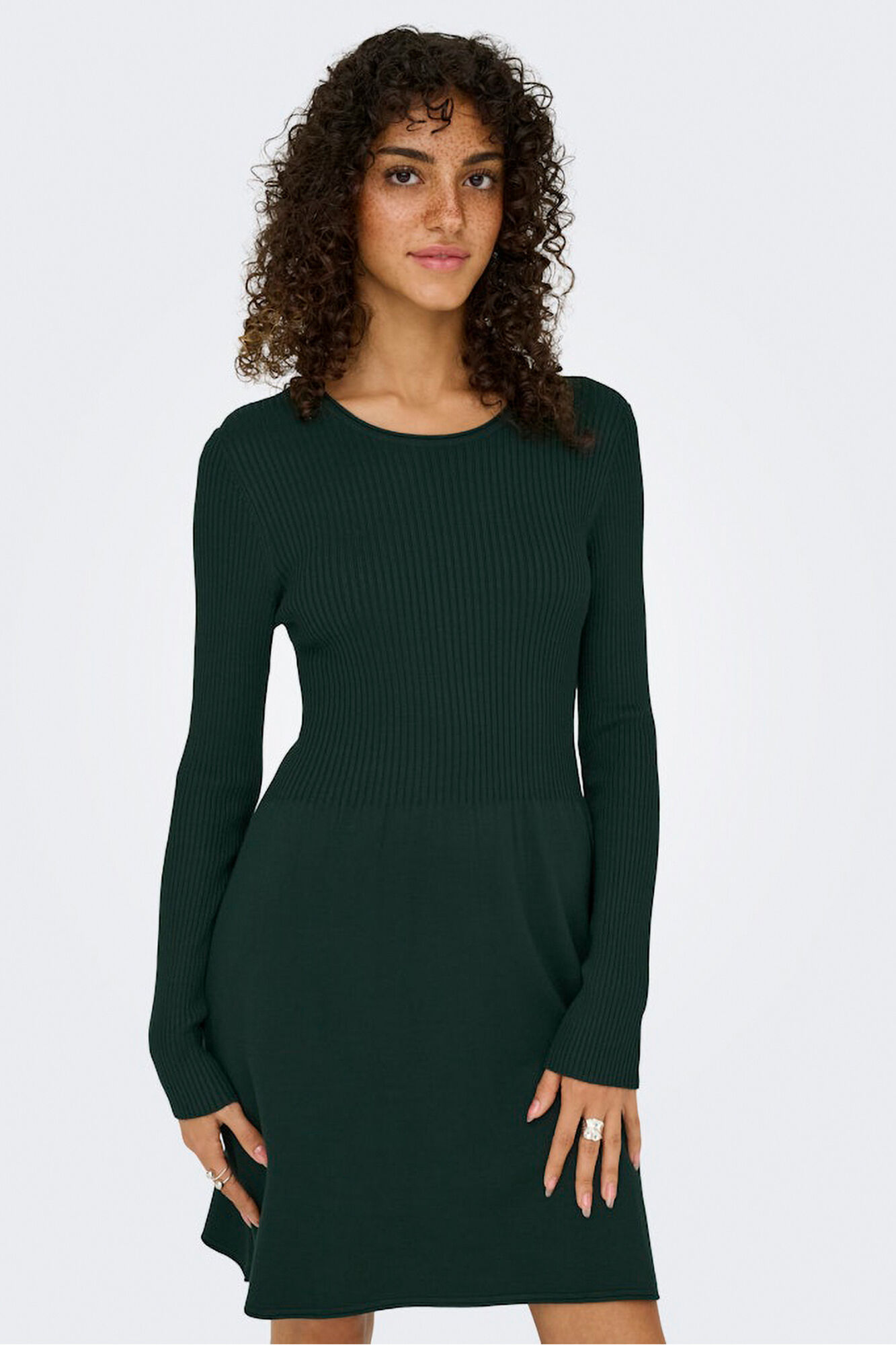 Only Vestido curto canelado 