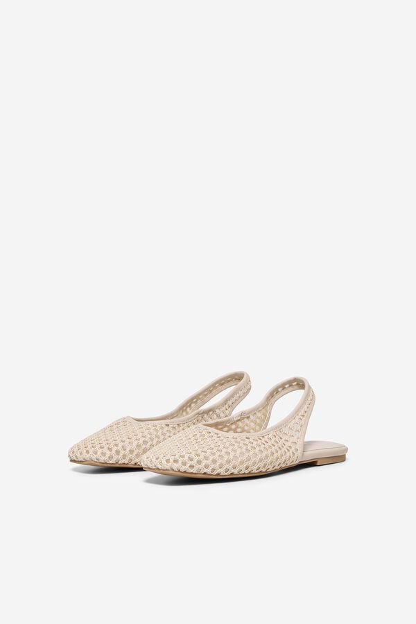 Only Bailarina plana calada beige