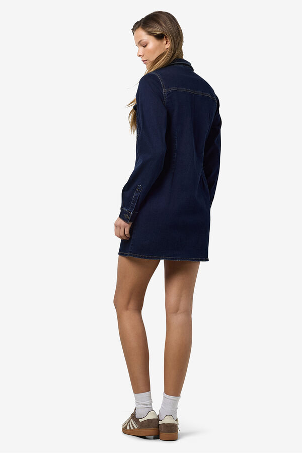 Noisy May Short denim dress blue