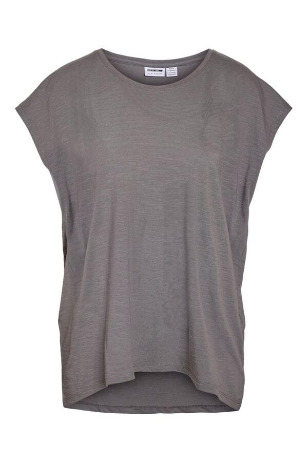 Noisy May Short sleeve round neck T-shirt grey