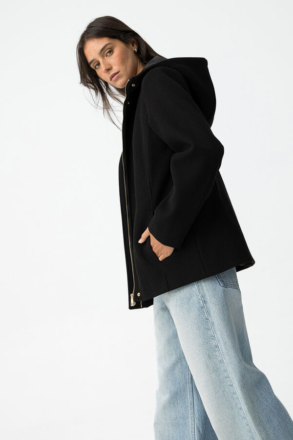 Tiffosi Short coat with hood black