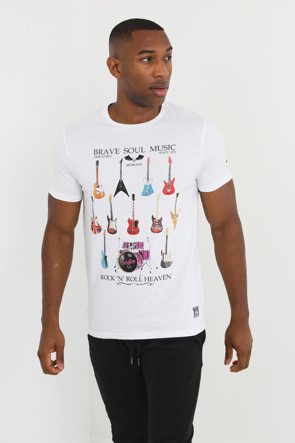 Brave Soul Musical instruments T-shirt white