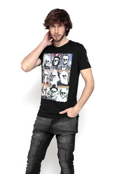 Springfield Camiseta calavera manga corta negro