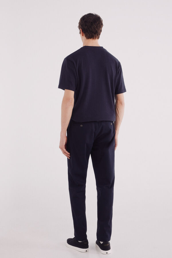 Springfield Slim fit comfort dress chinos pants blue