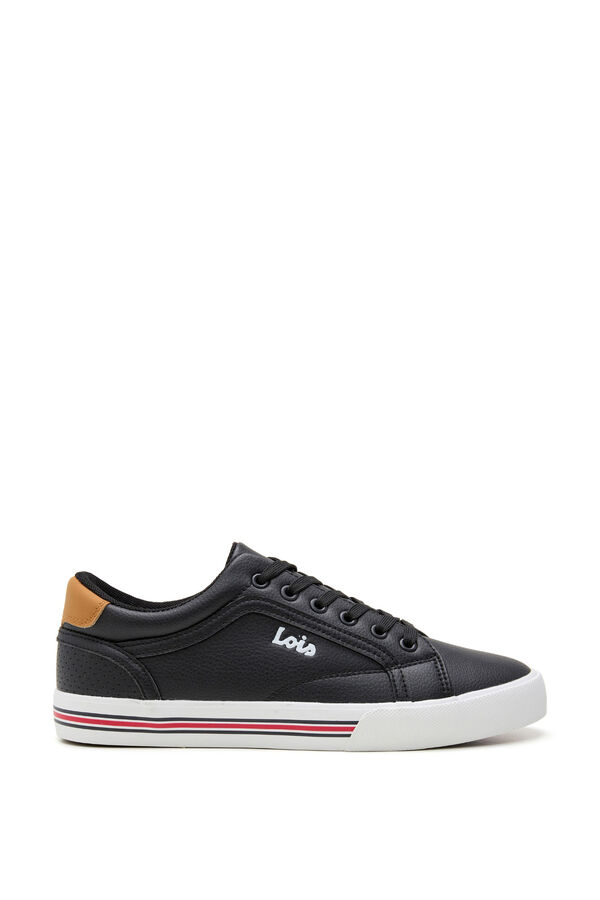 Lois Faux leather tennis sneakers black