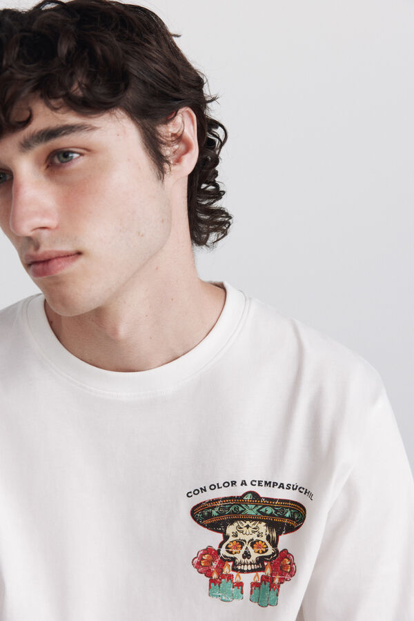 Springfield Day of the Dead Cempasuchil scent T-shirt beige