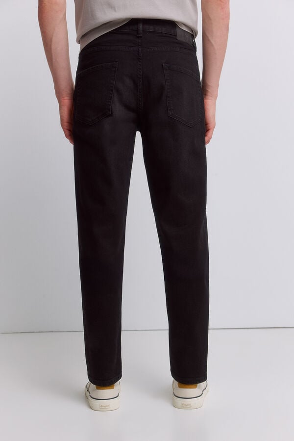 Springfield Black skinny fit washed jeans black