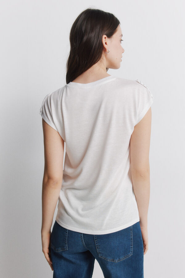 Springfield Osnovna majica sa nitnama Bež