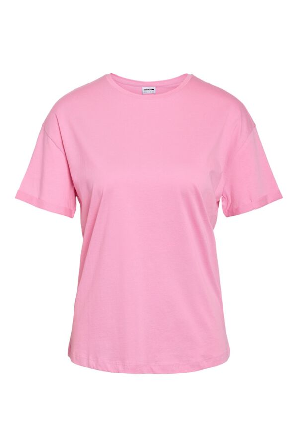 Noisy May Basic short sleeve round neck T-shirt pink